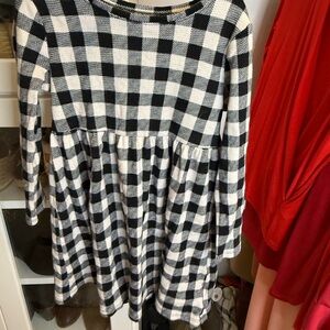 Old Navy Black and White Plaid Dress